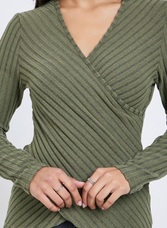 ستايلي بلوزة محبوكة بقصة ملتفة - Image 3