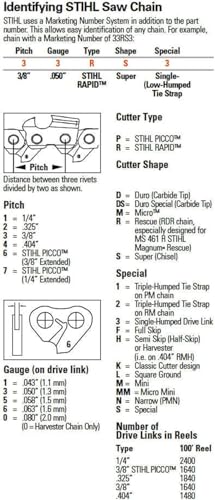 STIHL سلسلة منشار STIHL 26RS 81 Rapid Super بطول 20 بوصة .325 بوصة .063 قياس - Image 4