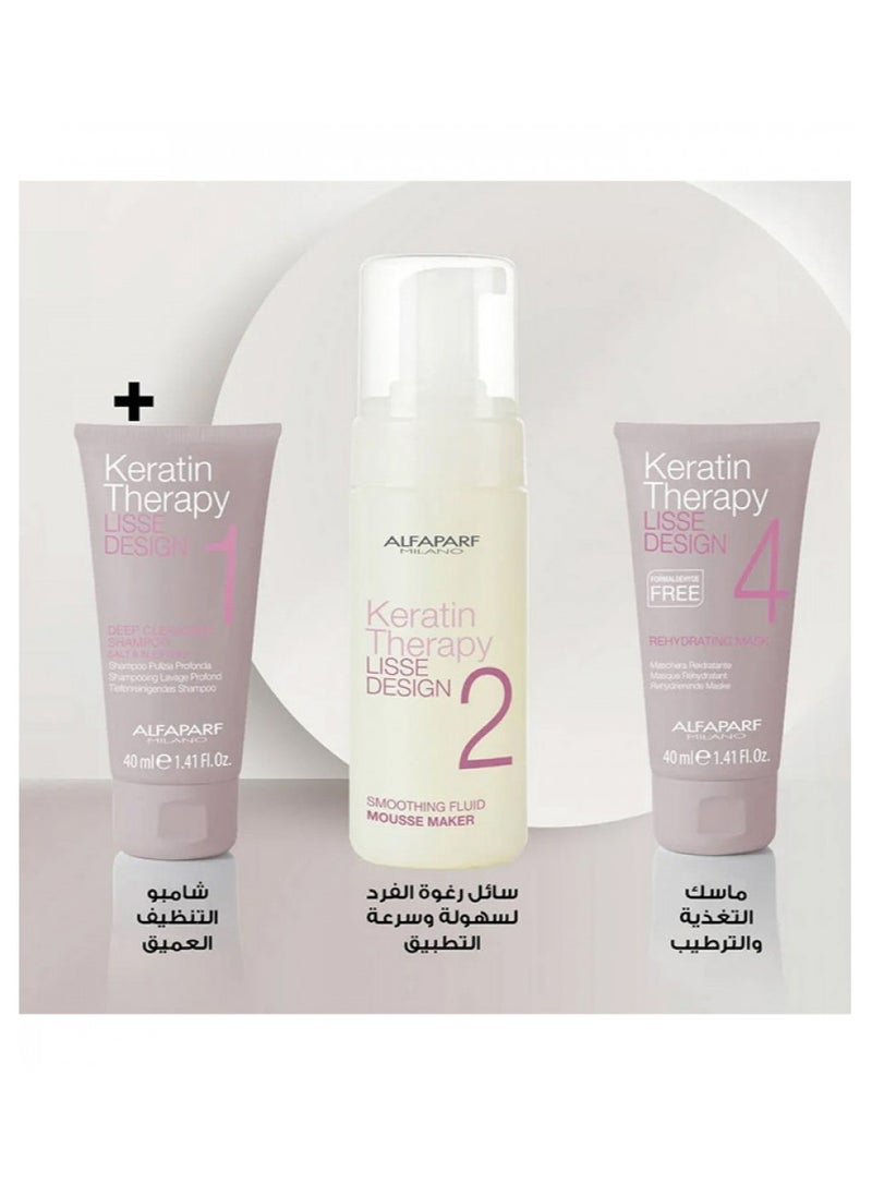 ALFAPARF MILANO Keratin Therapy Smoothing Treatment Kit Lisse Design Express  - Image 5