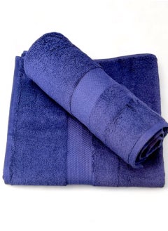 White Rose Everhome Egyptian Cotton Ultra Soft Bath Sheet, Max Absorbent King Size Bath Towels For Beach And Pool (76x147cm) Set Of 2 - Blue  - Image 2