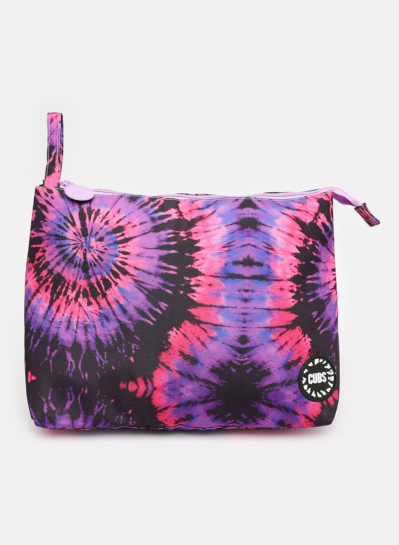 CUBS Purple & Black Tie Dye clutch  bag - Image 1