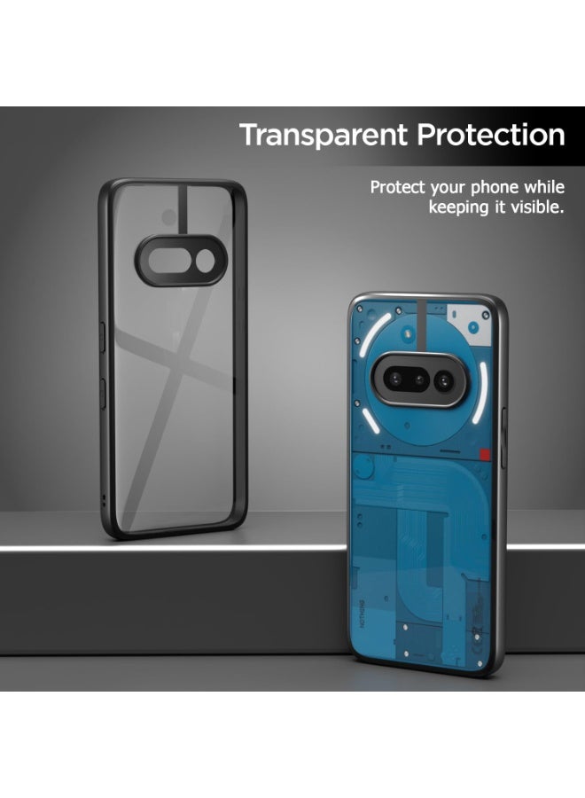 غطاء حماية شفاف مقاوم للصدمات وغير قابل للاصفرار مع حماية للكاميرا لهاتف Nothing Phone 3A (أسود) - Image 5