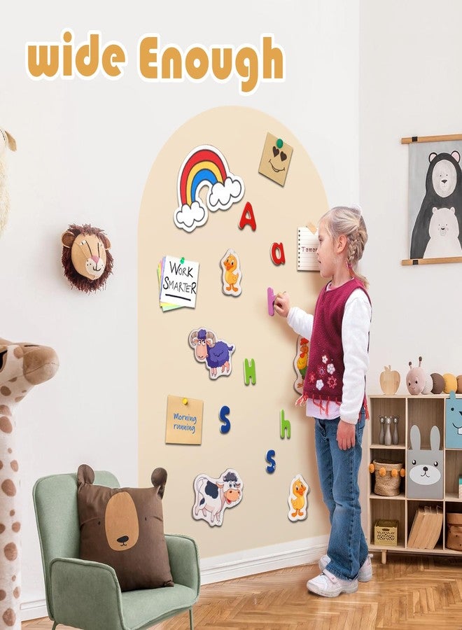 Warasee Magnetic Wall Decal Arch, 31" x 39" Magnetic Chalk Board Sticker for Kids, Playroom, Home (Ivory White) - Image 4