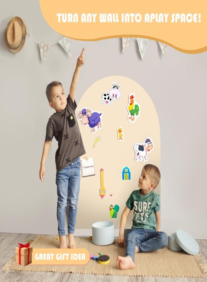 Warasee Magnetic Wall Decal Arch, 31" x 39" Magnetic Chalk Board Sticker for Kids, Playroom, Home (Ivory White) - Image 2