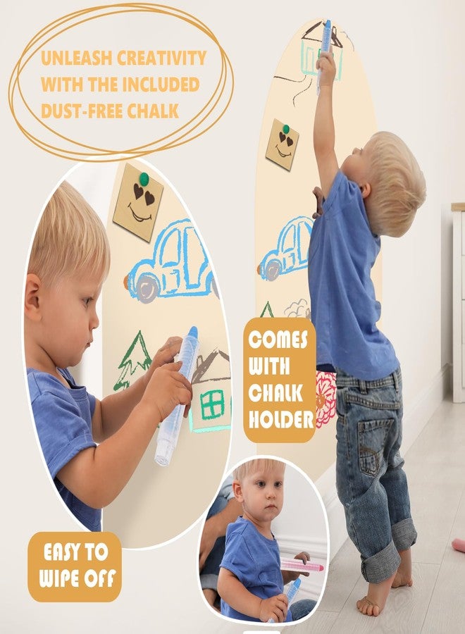 Warasee Magnetic Wall Decal Arch, 31" x 39" Magnetic Chalk Board Sticker for Kids, Playroom, Home (Ivory White) - Image 3