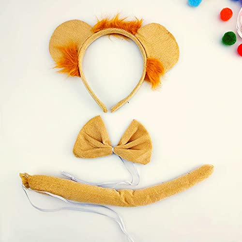 Virtue Morals 4 Sets Zoo Animal Headbands for Adults, Halloween Ears and Tail Set Costume Accessory (Lion, Tiger, Giraffe, Zebra) - Image 3