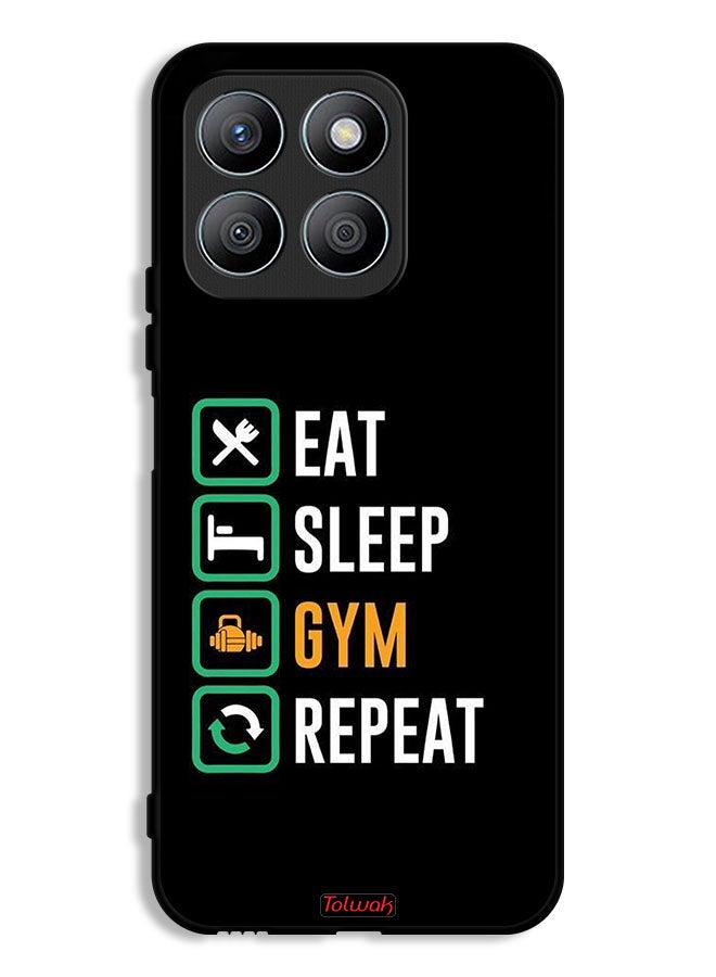 Tolwak Honor X8b Protective Case Cover Eat Sleep Gym Repeat - Image 1