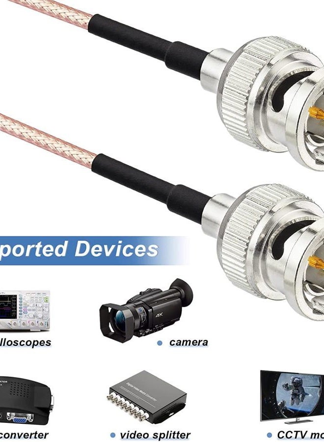 Superbat 3G HD SDI Cable BNC Cable 1ft 30cm 75 ohm for Cameras BMCC Video Equipment Supports HD-SDI 3G-SDI 4K 8K SDI Video Cable (Straight,2Pcs) - Image 2