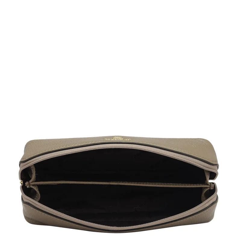 Da Milano Greyish Taupe Wax Leather Multi Pouch - Greyish Taupe  | Best Price UAE