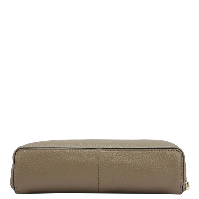 Da Milano Greyish Taupe Wax Leather Multi Pouch - Greyish Taupe  | Best Price UAE