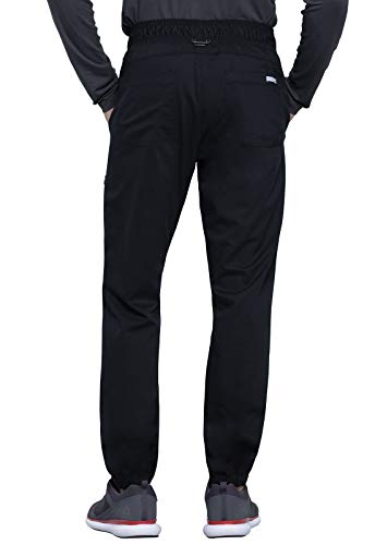 Cherokee Joggers for Men Modern Fit Scrub Pant with Drawstring Waistband, 5 Pockets, Soft 2-Way Stretch Fabric - WW012, L, Black - Image 4