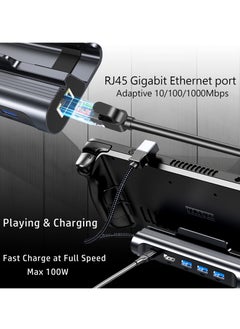 Excefore 6-in-1 Docking Station for Steam Deck, HDMI 2.0 4K@60Hz, Gigabit Ethernet, 3 USB-A 3.0, USB-C PD Port for Full Speed Charging - Compatible with Valve Stream Deck Accessories  - Image 3