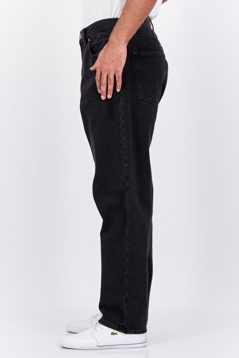 GAP جينز مريح للرجال بقصة فضفاضة، رمادي غامق - Image 4