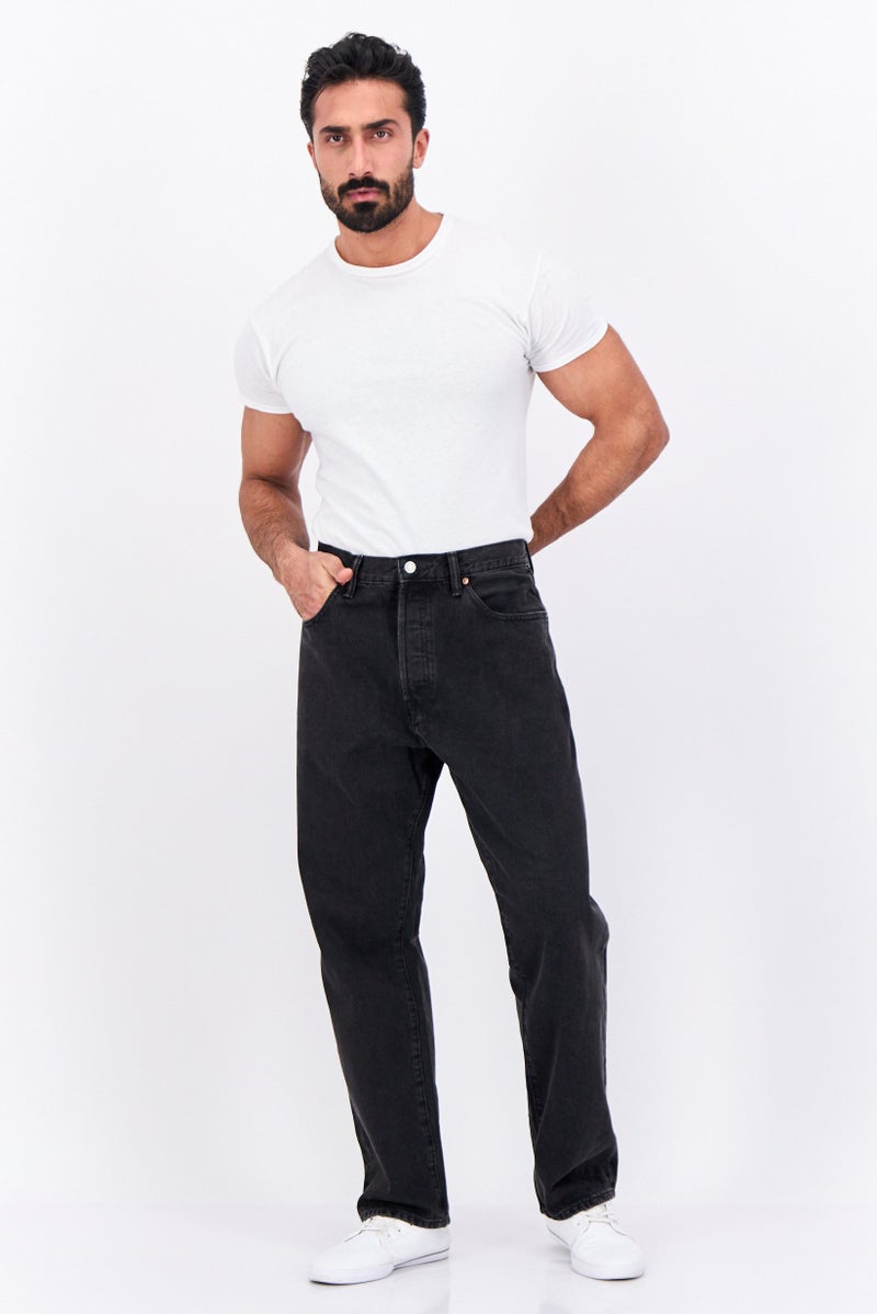 GAP جينز مريح للرجال بقصة فضفاضة، رمادي غامق - Image 2