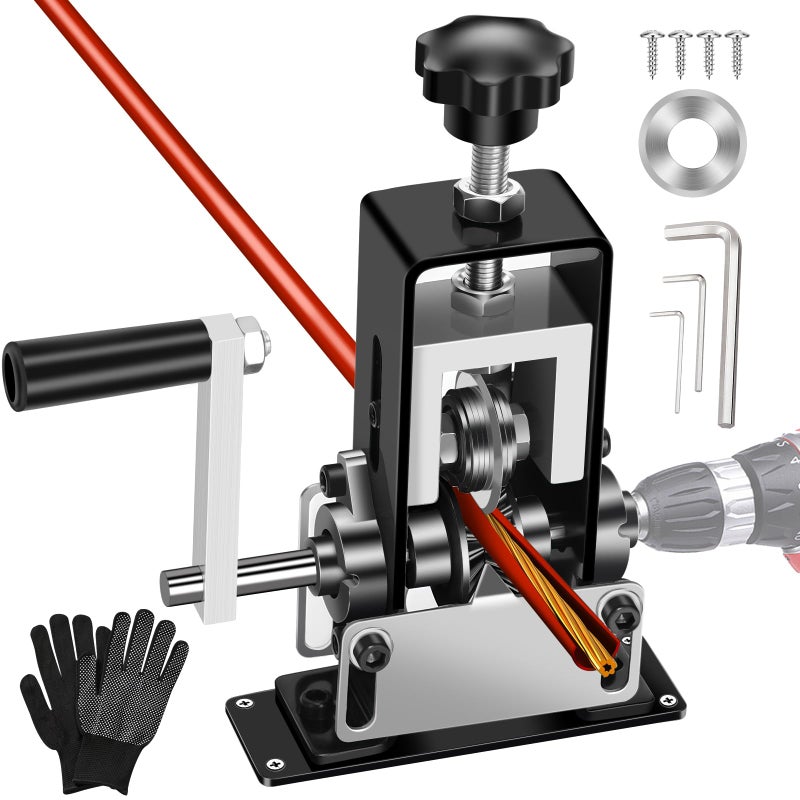 Trivd Frol Manual Wire Stripping Machine, Gauge Wire 0.06"-1", Scrapping Copper Wire Peeler Machine, Drill Powered/Hand Crank Dual-drive Wire Stripper Tool for Scrap Copper Recycling & DIY etc. - Image 1