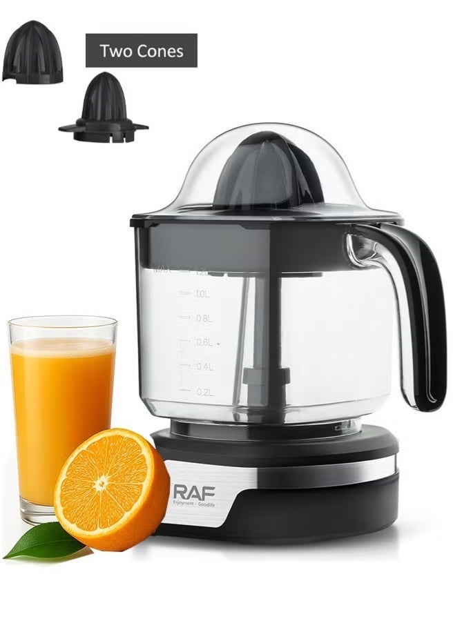 RAF Electric Citrus Juicer with 2 Cones BPA Free  1.2L Capacity  Perfect for Oranges  Lemons  and Limes - Image 1