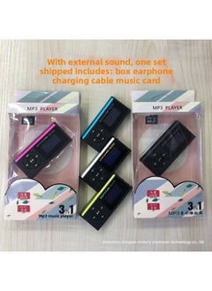 Generic There Is An Off-screen Card Mp3 Student Mini Flashlight MP3 Player Full Set Of Accessories Packaging With Song Card Mp3-Body Color:803 Host + 128m (card) + Paper Box Earphones Charging Cable-Memory Capacity:Complete Package With 128m Card  - Image 2