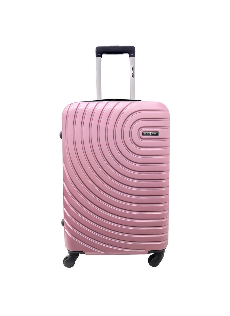 PARAJOHN Spiral 24-Inch (Medium) ABS Hard Case Checked-In Luggage Trolley Bag with 4 Spinner Wheels and Lock - Pink  - Image 1