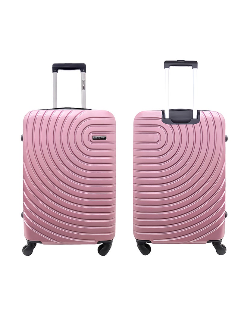 PARAJOHN Spiral 24-Inch (Medium) ABS Hard Case Checked-In Luggage Trolley Bag with 4 Spinner Wheels and Lock - Pink  - Image 4
