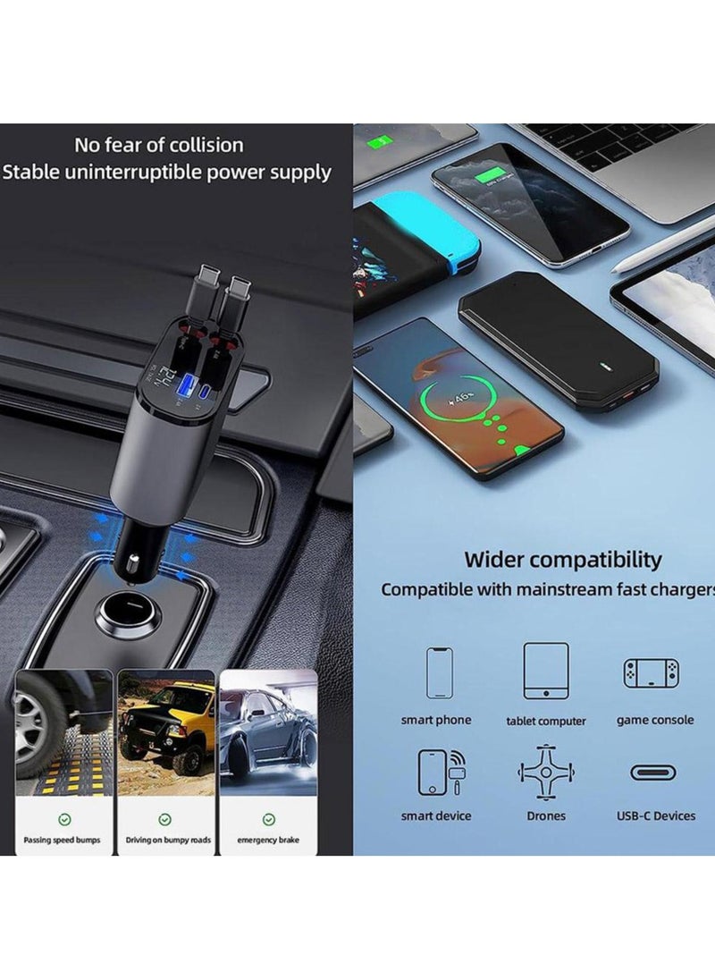 Generic - 4-in-1 Retractable Charger - Compact, Multi-Device Charging Solution - Image 1