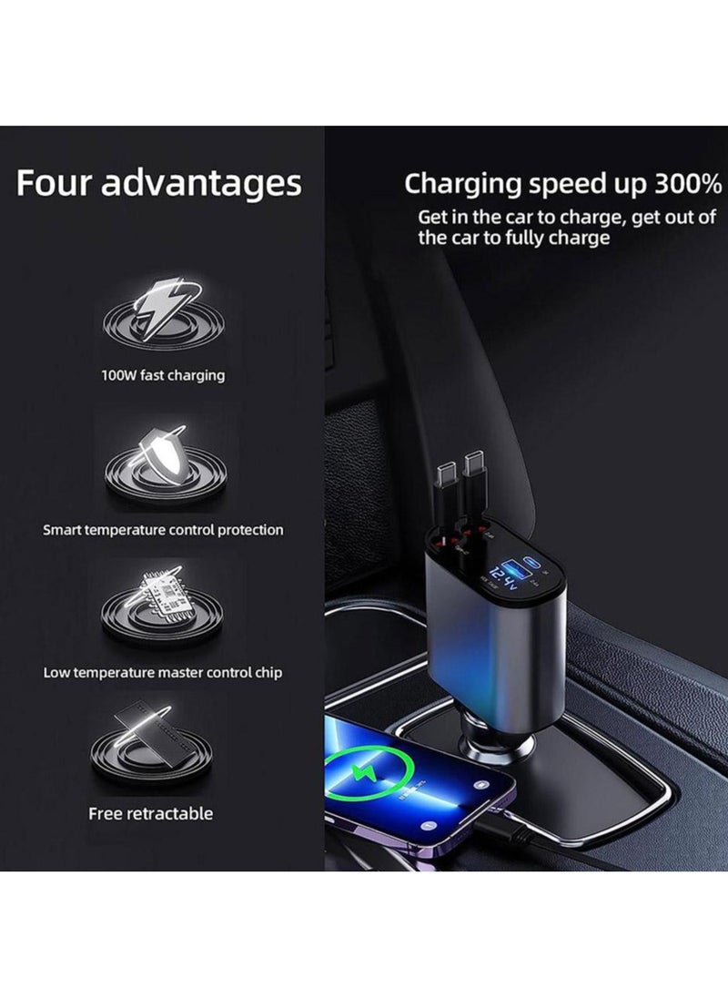 Generic - 4-in-1 Retractable Charger - Compact, Multi-Device Charging Solution - Image 1