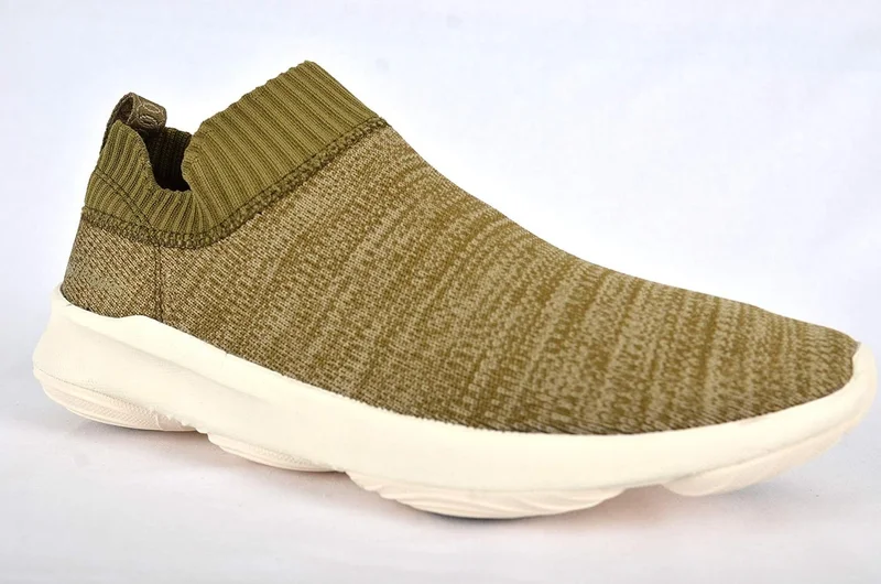 هاش بابيز HUSH PUPPIES Olive Leather Slip-On Shoes