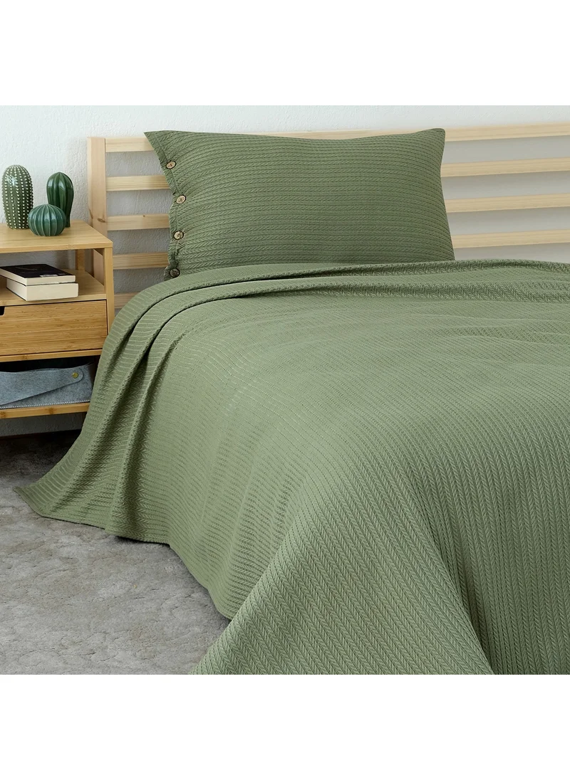 Meyn Collection Young Room Multi-Purpose Single Pique Bedspread and Pillowcase
