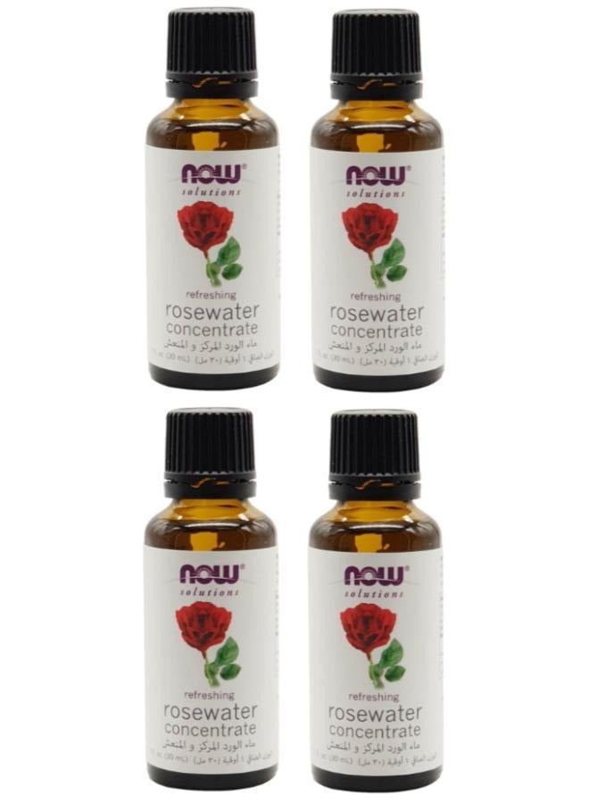 now 4 Pieces Rosewater Concentrate Essential Oil Clear 30ml - Image 1