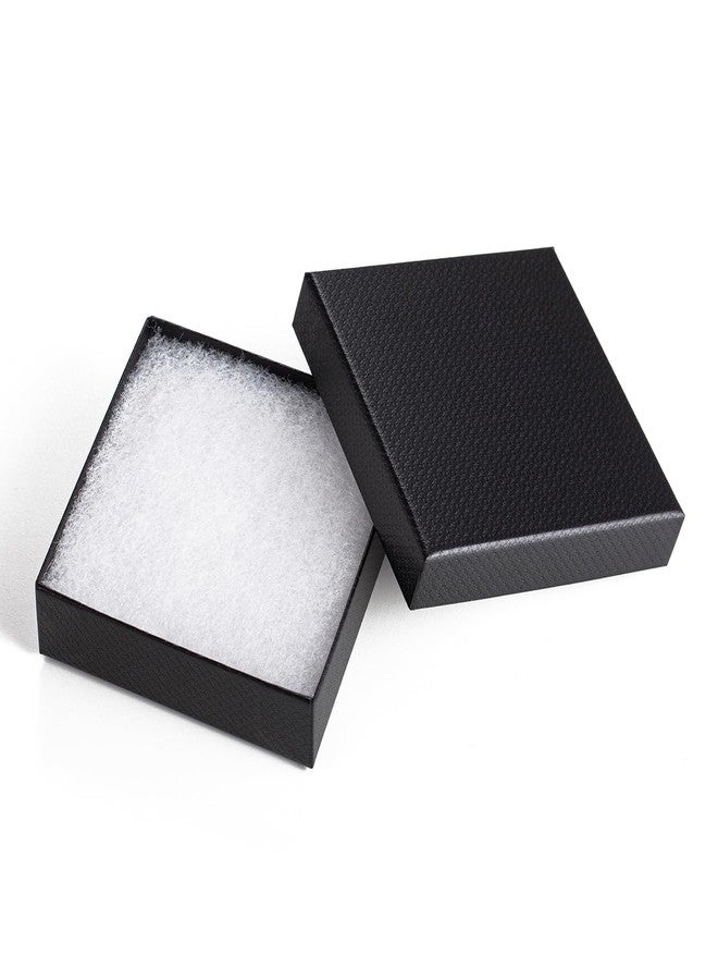 Magicool Hanger Magicool 96 Pack 3.5x3.5x1 Inch Cardboard Jewelry Boxes,Used for Necklaces,Bracelets,Earrings,Jewelry,Small Gift Packaging,Jewelry Gift Boxes with Lids and Filled with Cotton(Black) - Image 1