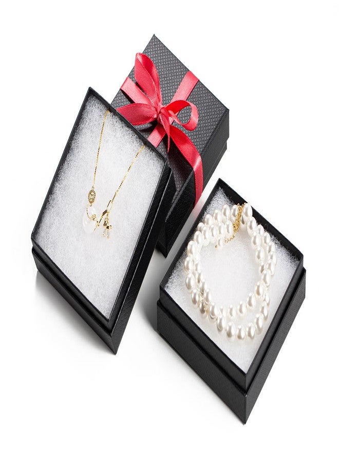 Magicool Hanger Magicool 96 Pack 3.5x3.5x1 Inch Cardboard Jewelry Boxes,Used for Necklaces,Bracelets,Earrings,Jewelry,Small Gift Packaging,Jewelry Gift Boxes with Lids and Filled with Cotton(Black) - Image 5