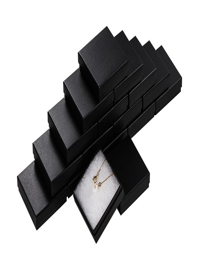 Magicool Hanger Magicool 96 Pack 3.5x3.5x1 Inch Cardboard Jewelry Boxes,Used for Necklaces,Bracelets,Earrings,Jewelry,Small Gift Packaging,Jewelry Gift Boxes with Lids and Filled with Cotton(Black) - Image 2