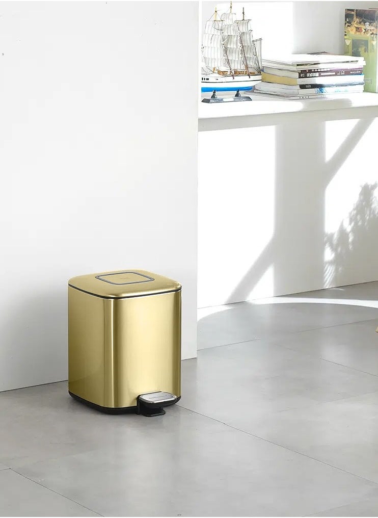 REGENT SERIES | Brushed Stainless Steel Finish | Soft-Closing | Fingerprint-Resistant | Pedal Trash & Garbage Bin | Multiple Sizes ( 6 - 32 Liters ) & Colors  | 12 Liters | Champagne Gold - pzsku/ZDA7C5E004DB2026CB5ACZ/45/_/1717852194/178872a2-9fd5-4329-b0bb-4f5267540315