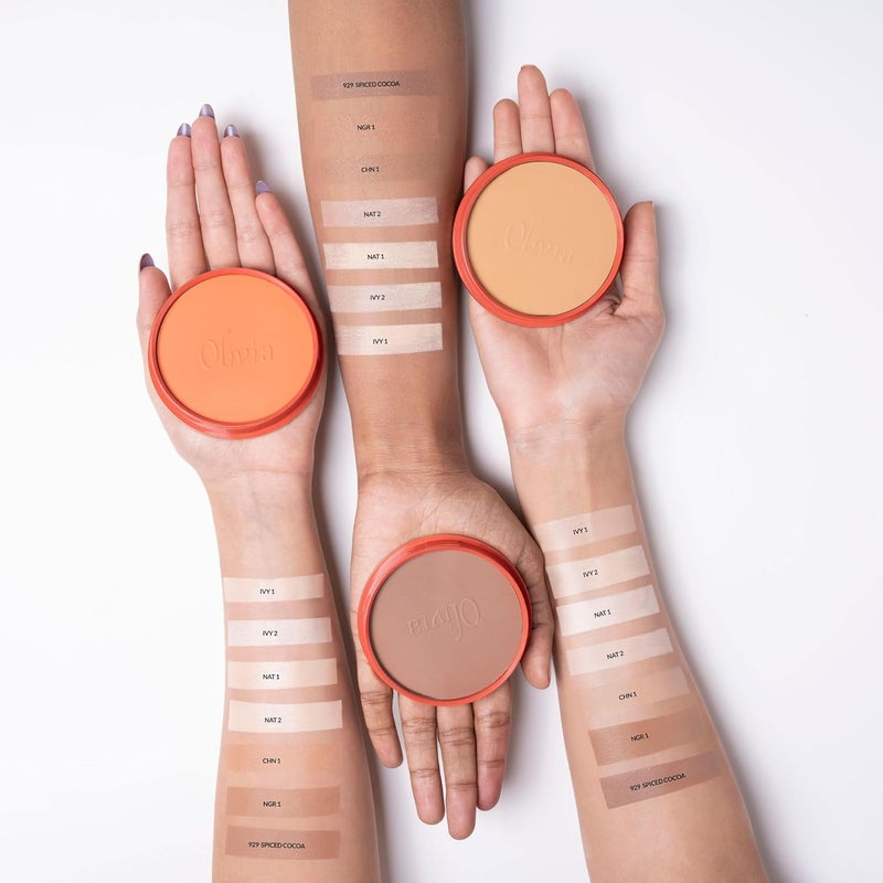 Olivia Skinsync Pan Cake  100 Waterproof Pan Cake Cream Concealer Pan cake Makeup Base For Longlasting Look  Weightless Natural Glow for Daily Use  Soft Velvety Finish  Face Makeup  30g CHN - Image 2