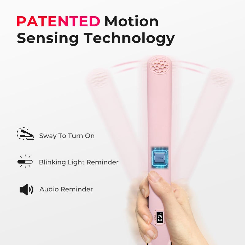 TYMO مكواة شعر TYMO المسطحة ومجعدة 2 في 1 مع تسخين سريع خلال 10 ثوانٍ، مكواة احترافية من التيتانيوم بقطر 1 بوصة مع 32 درجة حرارة قابلة للتعديل وإيقاف تشغيل تلقائي - Image 5