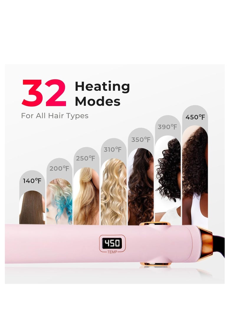 TYMO TYMO Flat Iron Hair Straightener and Curler 2 in 1 with 10s Fast Heating, 1 Inch Professional Titanium Straightening Curling Iron with 32 Adjustable Temp and Automatic Shut Off  - Image 5
