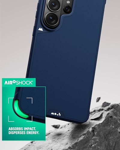 Mous for Samsung Galaxy S25 Ultra Case MagSafe Compatible Limitless 60 Navy Blue Protective Shockproof Phone Cover - Image 3