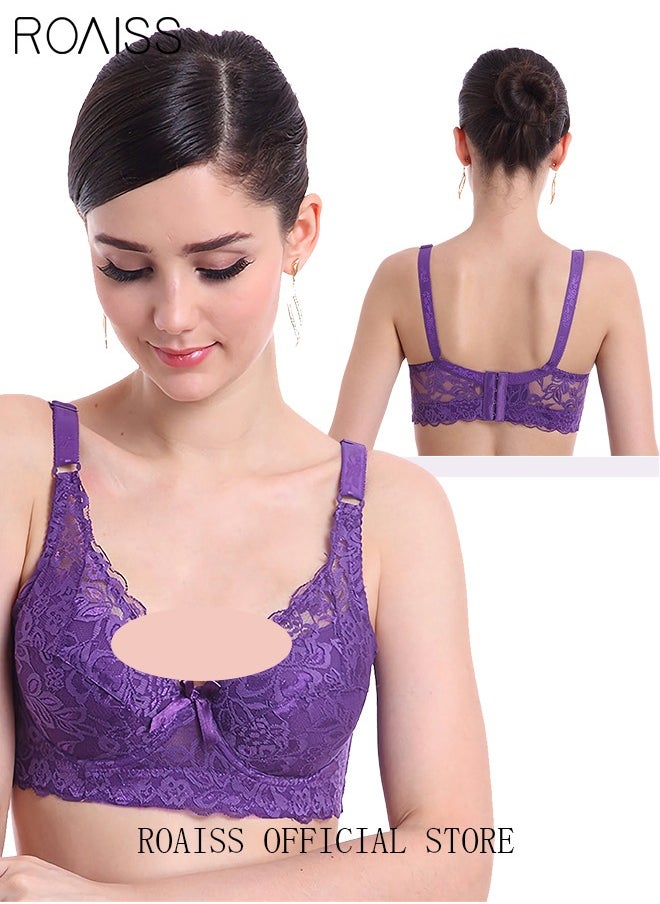 Large Size Women's Charm Lace Bras Push Up Daily Underwire Ultra Thin Three-quarter Cup Bras Leisure Comfort Soft Breathable Underwear Everyday Lingerie Purple - pzsku/ZDA7C7912A2EC81E11670Z/45/_/1729499754/764107e0-e156-482b-be67-55a9aa06d9be