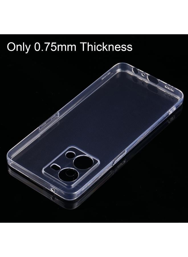 اس-توب جراب لهاتف OPPO F21 Pro / Reno7 4G النسخة الأجنبية 0.75 مم جراب هاتف TPU شفاف فائق النحافة - Image 5