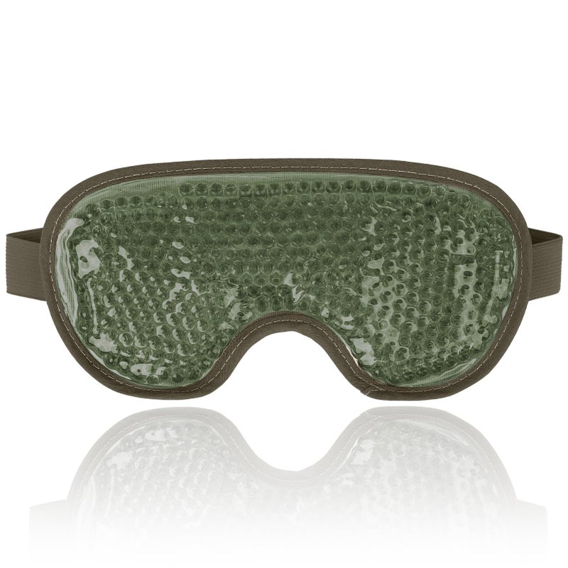NEWGO Cooling Eye Mask for Puffy Eyes Cold Eye Mask Eye Ice Pack for After Eyes Surgery Tension Stress Relief Itchy Eyes Headaches Dark Circles  Army Green