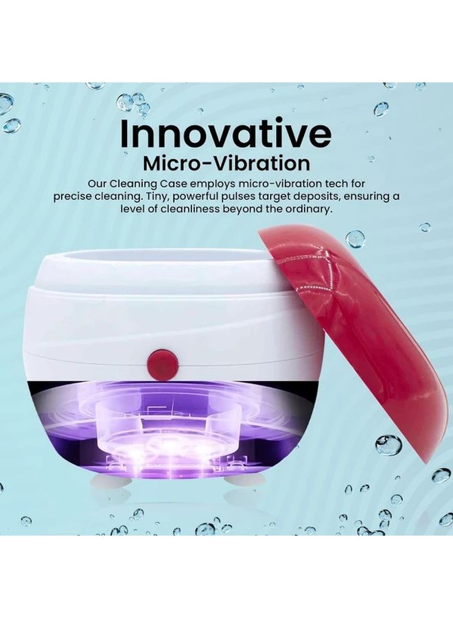 Red Upgraded Version Portable Denture Cleaning Box With Filter For Dental Brace And Mouthguard No Battery Needed Thoughtful Gift For Christmas Halloween Valentine Parents - Image 5