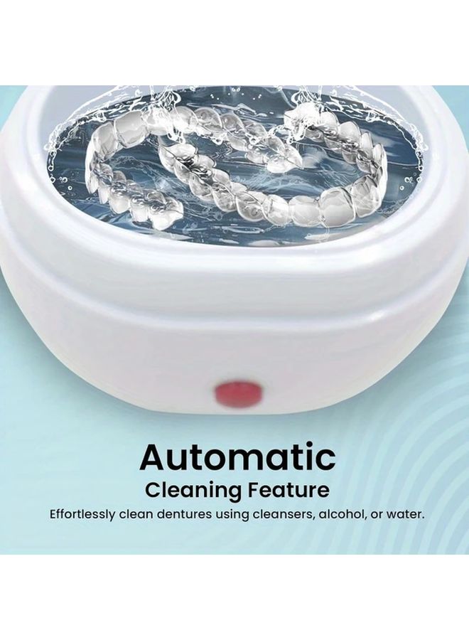 Red Upgraded Version Portable Denture Cleaning Box With Filter For Dental Brace And Mouthguard No Battery Needed Thoughtful Gift For Christmas Halloween Valentine Parents - Image 4