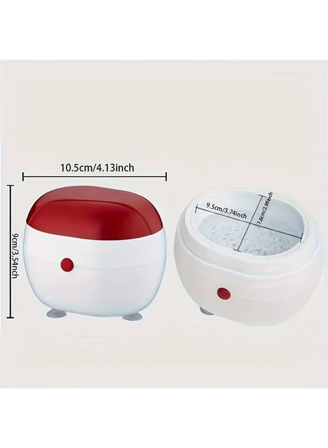 Red Upgraded Version Portable Denture Cleaning Box With Filter For Dental Brace And Mouthguard No Battery Needed Thoughtful Gift For Christmas Halloween Valentine Parents - Image 3