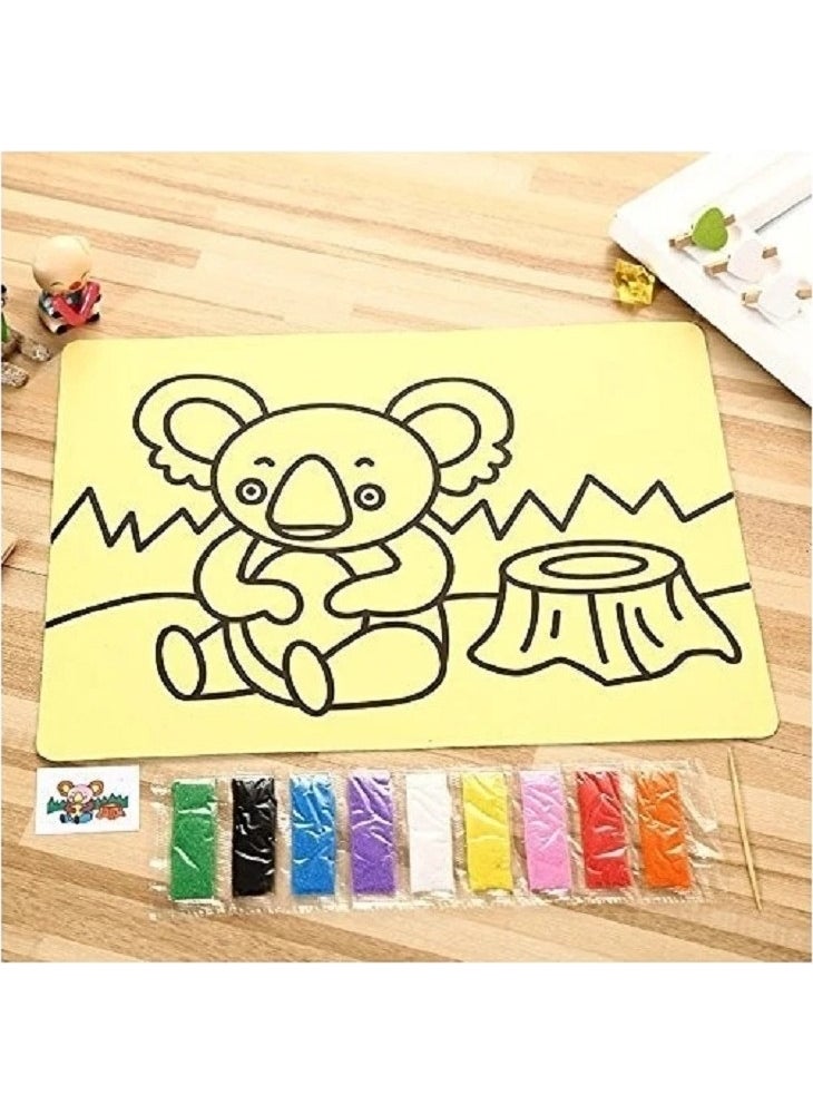 Maketçiniz - Your Model Maker 75 Piece Large Quality Sand Painting Set, A4 Size Colorful Sand Set - Image 1