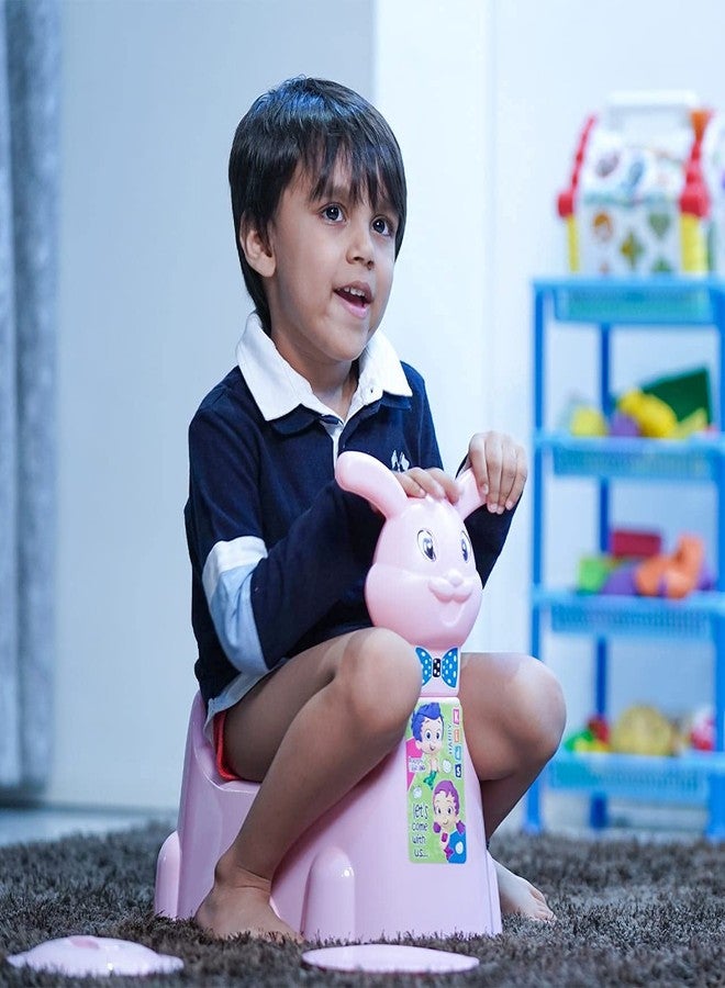 Zerya Rabbit Baby Potty Training Seat Chair for Kids- Infant Potty Toilet Chair with Removable Bowl & Closing Lid (Pink) - Image 5