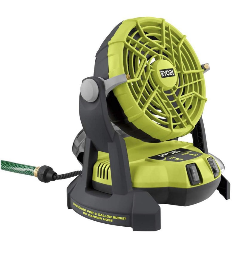 RYOBI 18-Volt ONE 2-Speed Bucket Top Misting Fan (Tool Only) - Image 4