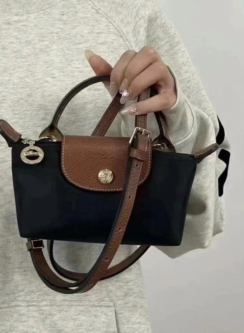 Longchamp Women's Mini handbag,Crossbody Bags,Shoulder Bag Shoulder strap with buckle,Black Classic Style - Image 3