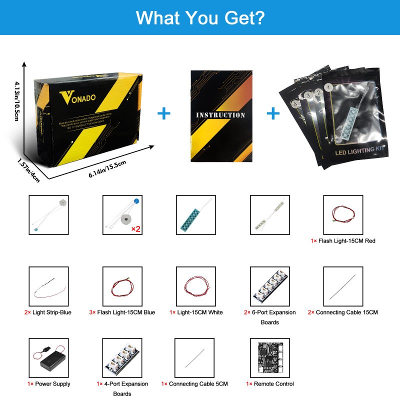 VONADO LED Light Kit Compatible with BD1 75335 Building Set No Lego Model Remote Control Lighting for BD1 Droid ONLY Light - Image 3