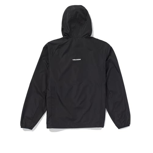 Volcom Men's Wavern Water Resistant Windbreaker Light Jacket Black Small - Image 2