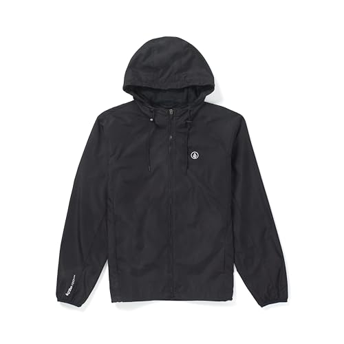 Volcom Men's Wavern Water Resistant Windbreaker Light Jacket Black Small - Image 1