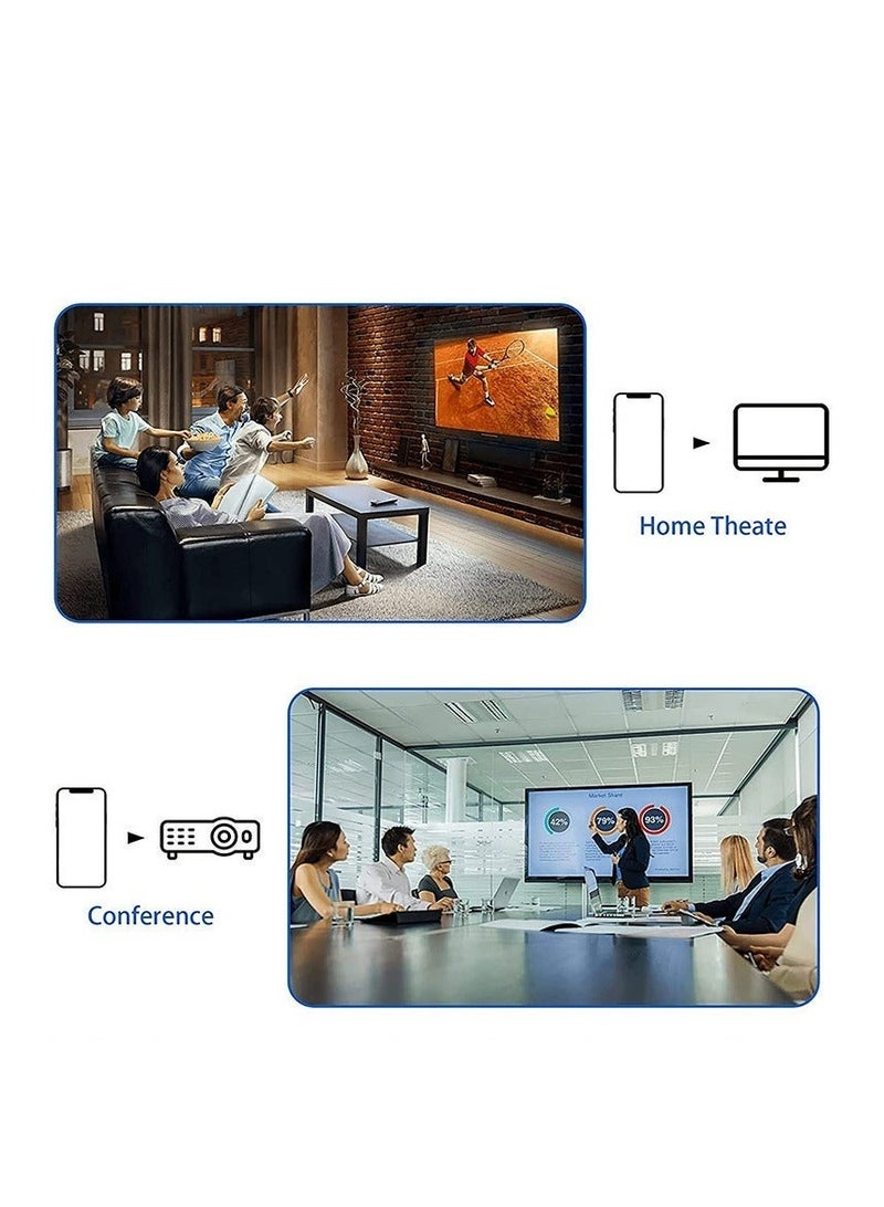 ARNOTEC محول HDMI من iPhone إلى TV iPad إلى HDMI 1080P HD Digital AV Adapter (لا يحتاج إلى طاقة) موصل شاشة مزامنة الفيديو والصوت متوافق مع iPhone 14/13/12/11/X/8/iPad/إلى شاشة العرض HDTV - Image 5